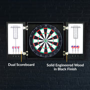 Hathaway Winchester Bristle Dartboard and Cabinet Set - Black — image 8