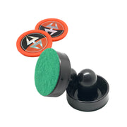 Hathaway Air Hockey 3" Strikers and 2.5" Pucks - Black and Orange — image 4