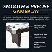 Hathaway Midtown II 6-ft Air Hockey Table with LED Scoring - Dark Cherry Finish — image 4