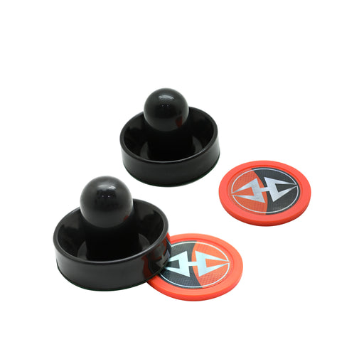 Hathaway Air Hockey 3" Strikers and 2.5" Pucks - Black and Orange — image 1