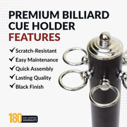 Hathaway Westmont 25-in Billiard Cue Stand - Black — image 4