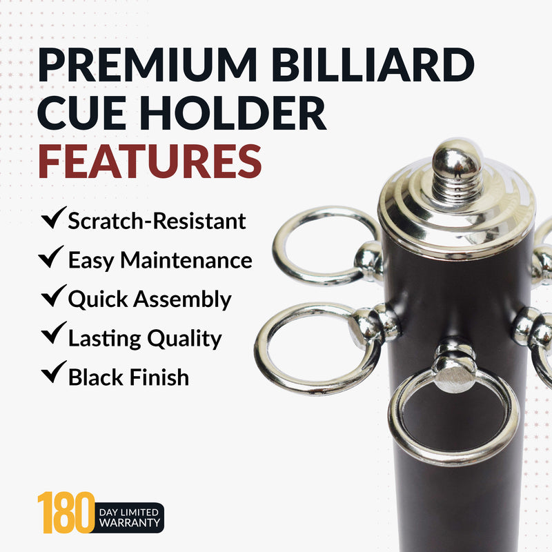Hathaway Westmont 25-in Billiard Cue Stand - Black — image 4