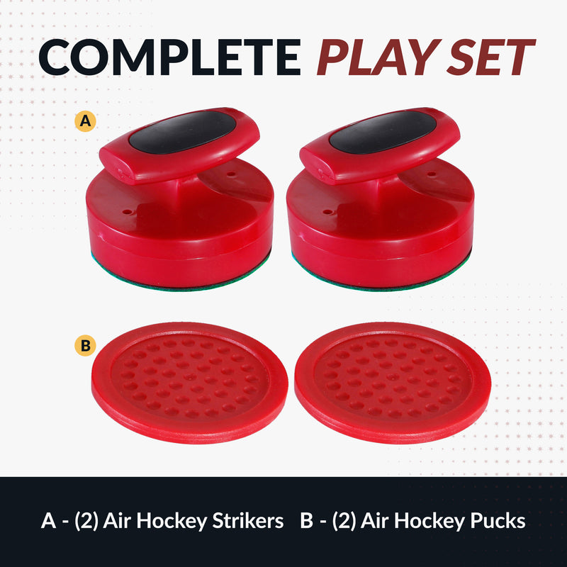 Hathaway Pro-Series Air Hockey 4" Strikers and 3" Pucks - Red — image 4