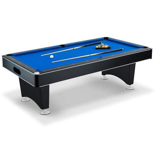 Hathaway Hustler 8-ft Pool Table with Ball Return - Black with Blue Felt — image 1