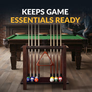 Hathaway Classic 28-in Floor Billiard Cue Rack - Mahogany Finish — image 7