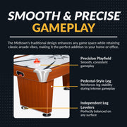 Hathaway Midtown 72" Air Hockey Table with LED Scoring - Cherry Finish — image 4