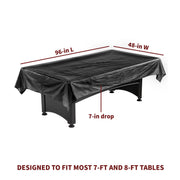 Hathaway 8-ft Billiard Table Cover - Unfitted - Black — image 2