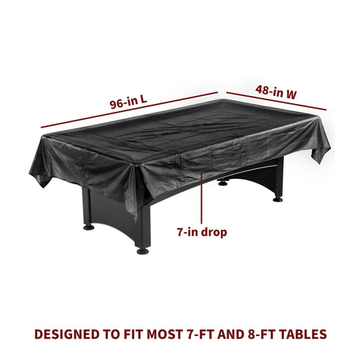 Hathaway 8-ft Billiard Table Cover - Unfitted - Black — image 2