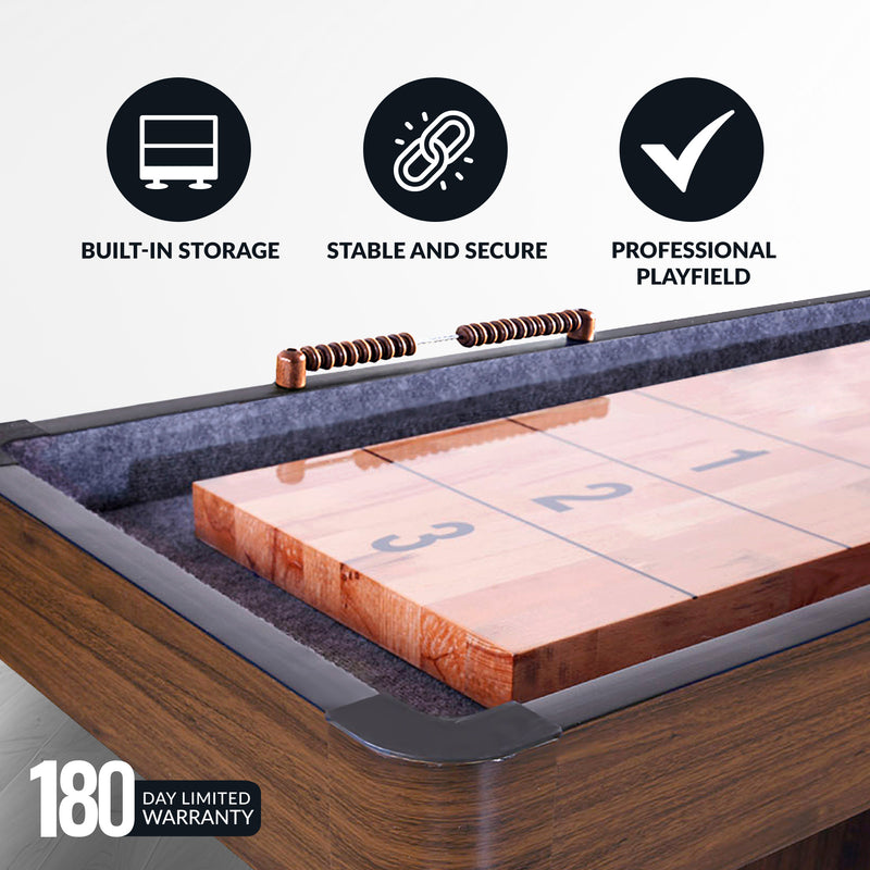 Hathaway Challenger 14-ft Shuffleboard Table - Walnut Finish — image 4