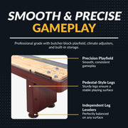 Hathaway Challenger 9-ft Shuffleboard Table - Dk Cherry Finish — image 3
