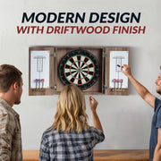 Hathaway Winchester Bristle Dartboard and Cabinet Set - Driftwood Finish — image 5