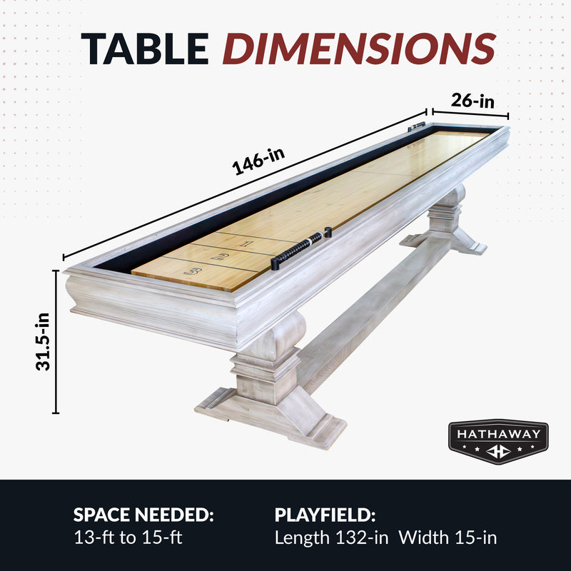 Hathaway Montecito 12-ft Shuffleboard Table - Driftwood Finish — image 3