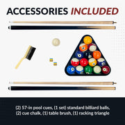 Hathaway Hustler 7-ft Pool Table with Ball Return - Black with Blue Felt — image 6