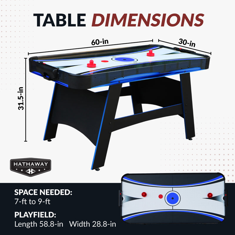 Hathaway Bandit 60" Air Hockey Table with Table Tennis Top — image 3