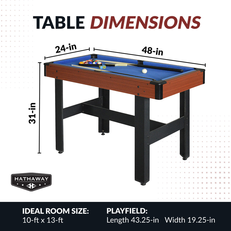 Hathaway Triad 48-in Pool Table 3-in-1 Multi-Game — image 3