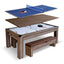 Hathaway Driftwood 7-ft Air Hockey Table Combo Set with Benches — image 1