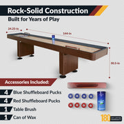 Hathaway Challenger 12-ft Shuffleboard Table - Walnut Finish — image 4