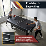 Hathaway Spartan 6-ft Pool Table with Table Tennis Top - Black with Red Felt — image 6