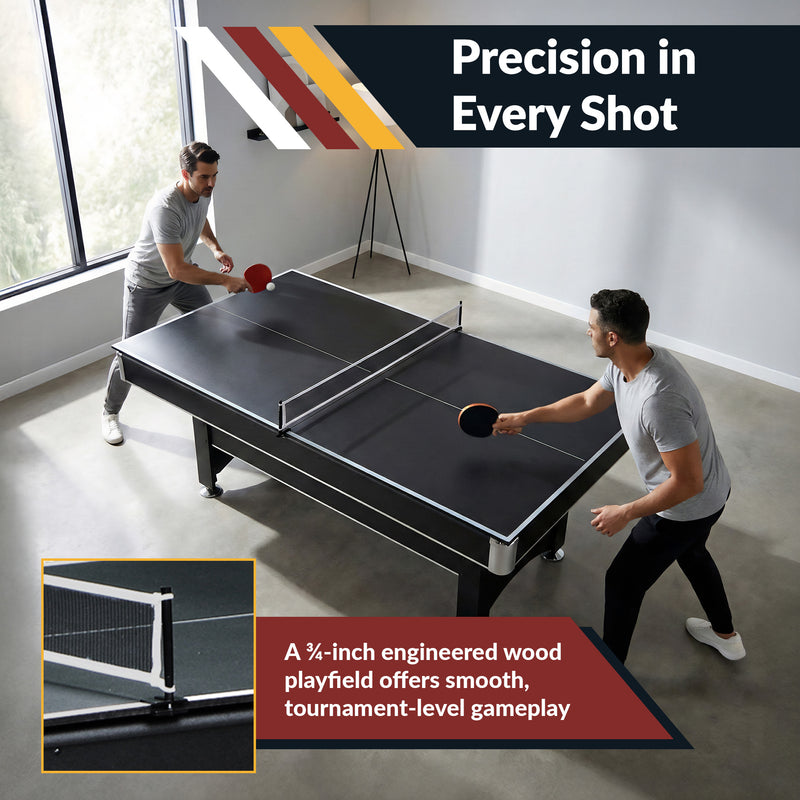 Hathaway Spartan 6-ft Pool Table with Table Tennis Top - Black with Red Felt — image 6