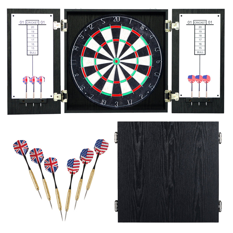 Hathaway Winchester Bristle Dartboard and Cabinet Set - Black — image 2