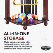 Hathaway Regent 28-in Corner Floor Billiard Cue Rack - Mahogany Finish — image 6