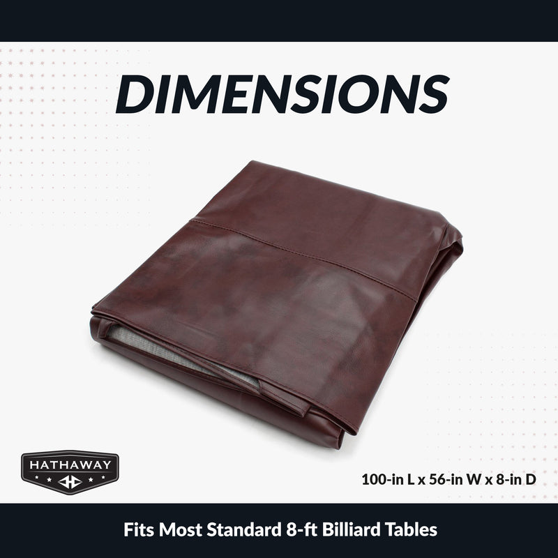 Hathaway 8-ft Billiard Table Cover - Fitted - Brown — image 2