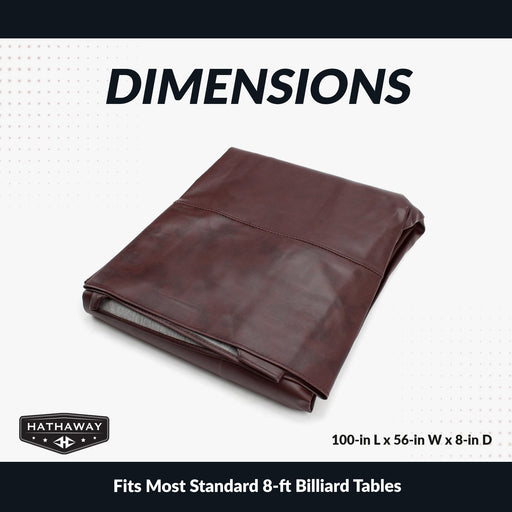 Hathaway 8-ft Billiard Table Cover - Fitted - Brown — image 2