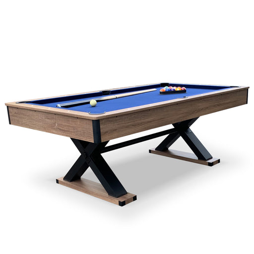 Hathaway Excalibur 7-ft Pool Table - Driftwood Finish with Blue Felt — image 1