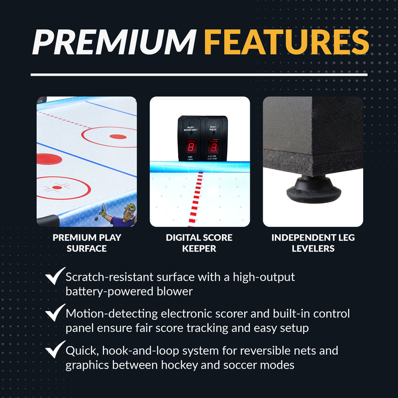 Hathaway Rapid Fire 42" Air Hockey 3-in-1 Multi-Game Table — image 6