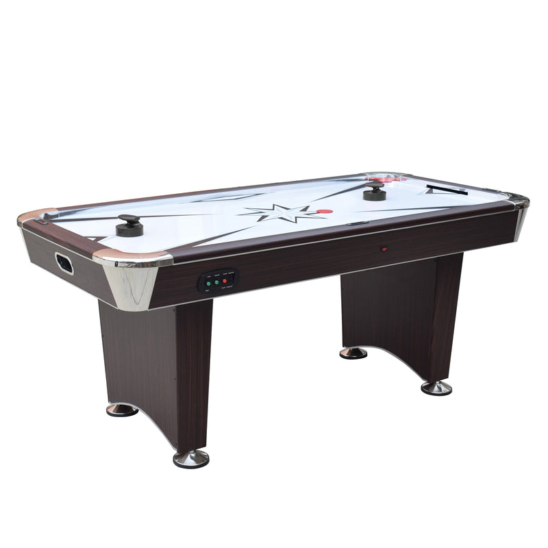 Hathaway Midtown II 6-ft Air Hockey Table with LED Scoring - Dark Cherry Finish — image 1