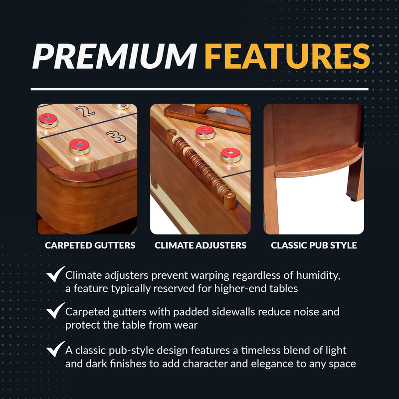 Hathaway Merlot 9-ft Shuffleboard Table - Walnut Finish — image 5