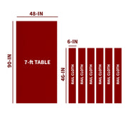 Championship Saturn II Billiard Cloth Pool Table Felt - 7-ft - Burgundy — image 2