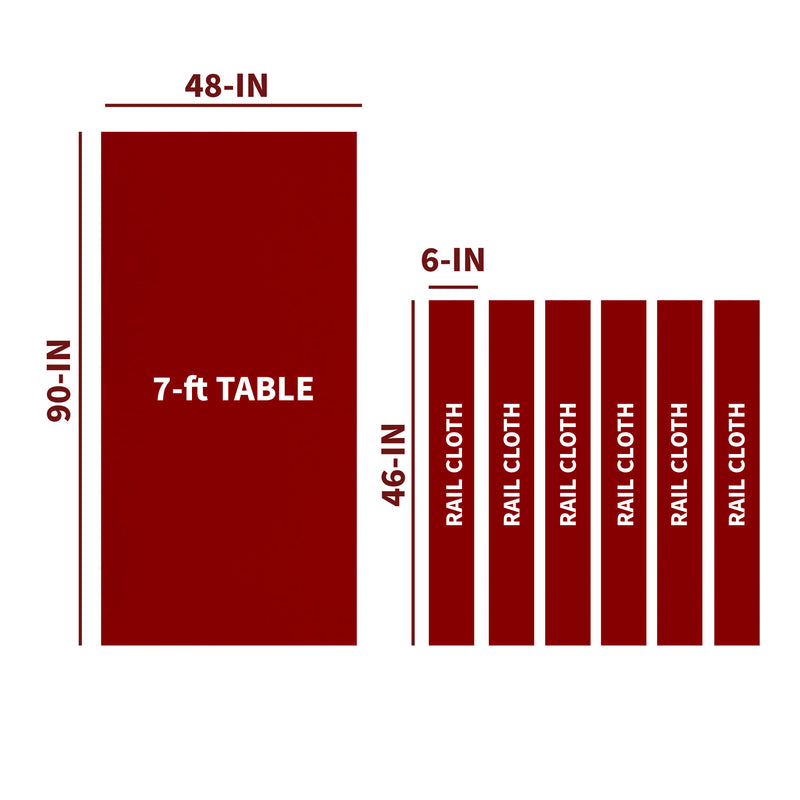 Championship Saturn II Billiard Cloth Pool Table Felt - 7-ft - Burgundy — image 2