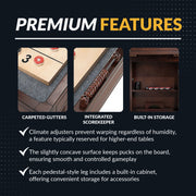 Hathaway Austin 9-ft Shuffleboard Table - Mahogany Finish — image 5