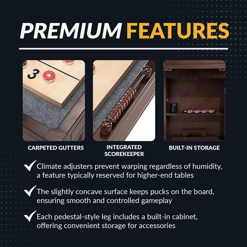 Hathaway Austin 9-ft Shuffleboard Table - Mahogany Finish — image 5