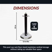 Hathaway Westmont 25-in Billiard Cue Stand - Black — image 2
