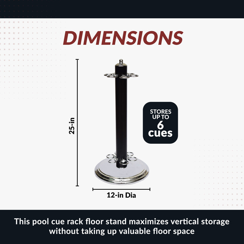 Hathaway Westmont 25-in Billiard Cue Stand - Black — image 2