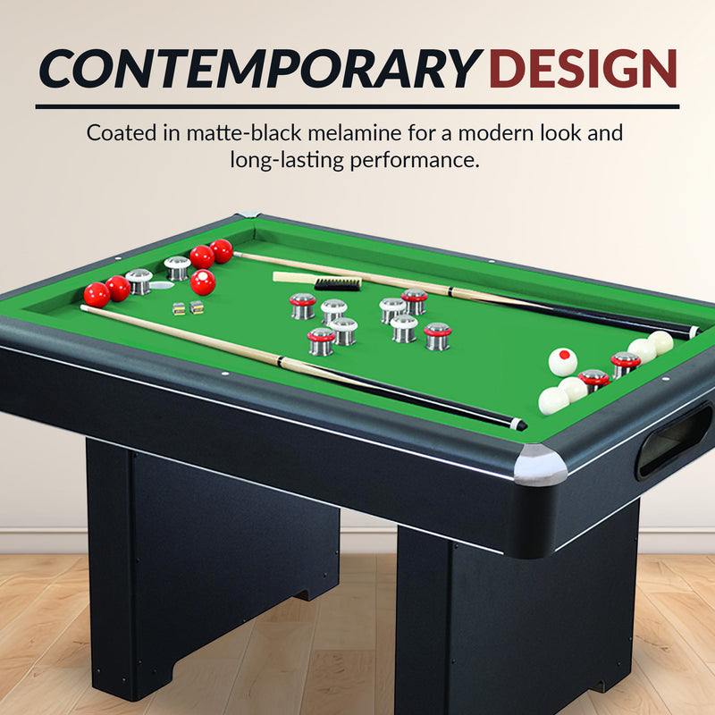 Hathaway Renegade 54-in Bumper Pool Table - Slate - Black with Green Felt — image 7