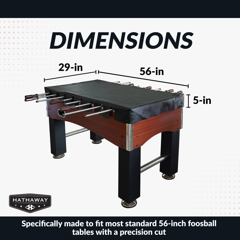 56-in Foosball Table Cover - Fitted - Black — image 3