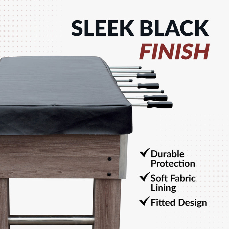 Foosball Table 54-in Foosball Table Cover - Fitted -Black — image 4