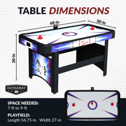 Hathaway Patriot 60" Air Hockey Table with LED Scoring — image 3