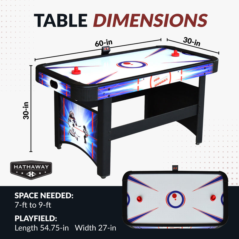 Hathaway Patriot 60" Air Hockey Table with LED Scoring — image 3