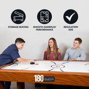 Hathaway Sherwood 7-ft Air Hockey Table Combo Set with Benches — image 5