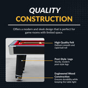Hathaway Jupiter 7-ft Pool Table - Black with Red Felt — image 3