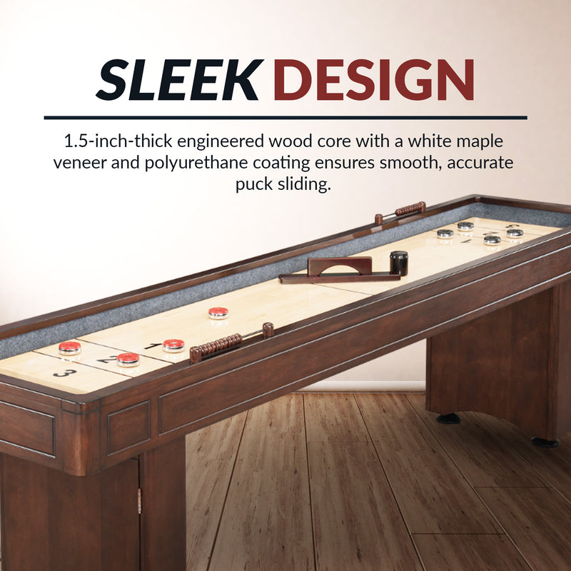 Hathaway Austin 9-ft Shuffleboard Table - Mahogany Finish — image 7