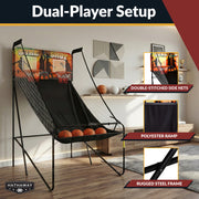 Hathaway Sure Shot 81-in Dual Basketball Arcade Game with LED Scoring — image 5