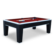 Hathaway Mirage 90-in Pool Table - Black and Silver with Dark Red Felt — image 1