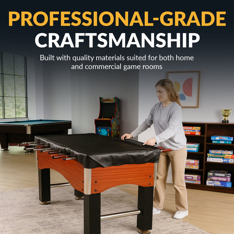 56-in Foosball Table Cover - Fitted - Black — image 8