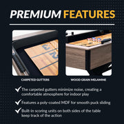 Hathaway Excalibur 9-ft Shuffleboard Table - Driftwood Finish — image 5