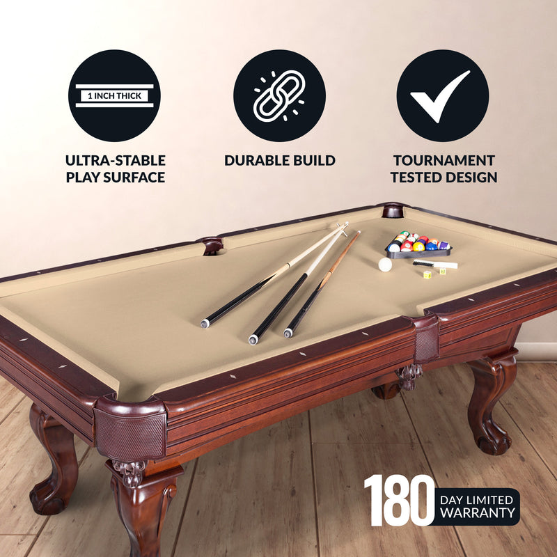 Hathaway Augusta 8-ft Pool Table - Walnut Finish with Camel Felt — image 4